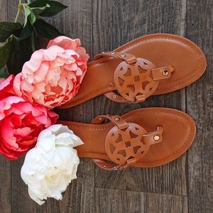 🌸Medallion Sandals- Cognac